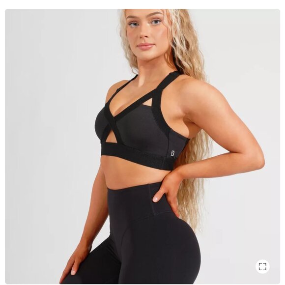 Buffbunny Heart Breaker Sports Bra - Onyx Black - S (NWT) - Picture 2 of 9